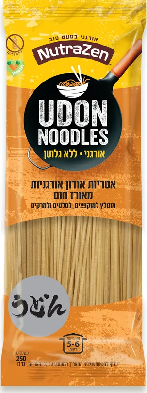 אטריות אודון מאורז חום אורגני ללא גלוטן 250 גרם
