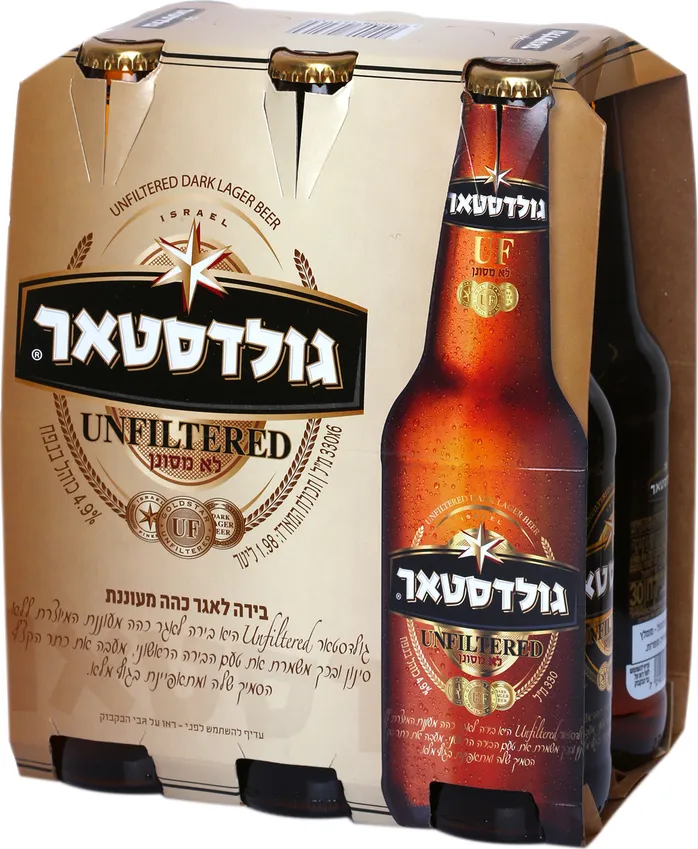 בירה גולדסטאר לא מסונן שישייה 330 מ"ל