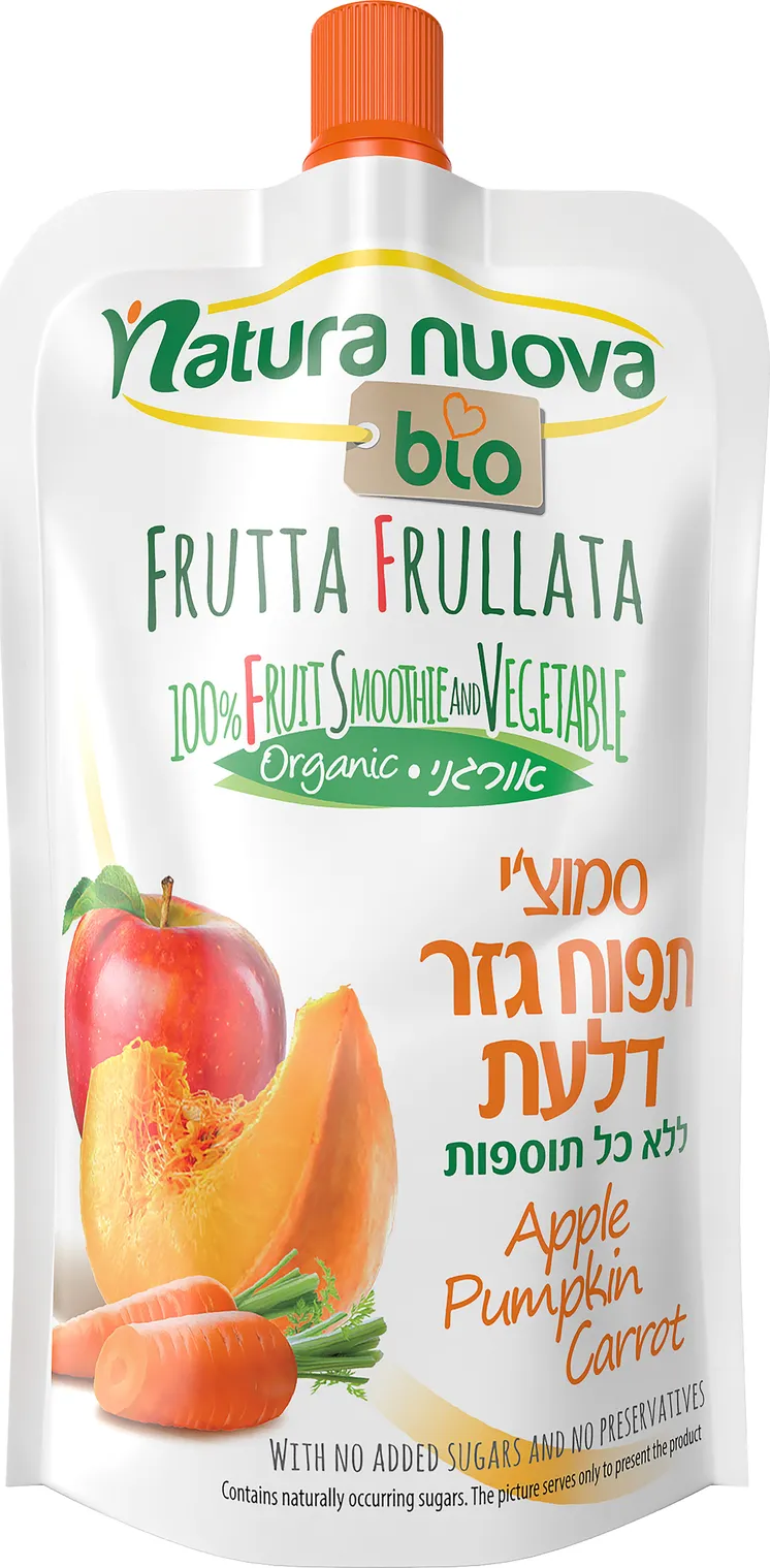 נטורה נובה - סמוזי גזר דלעת אורגני