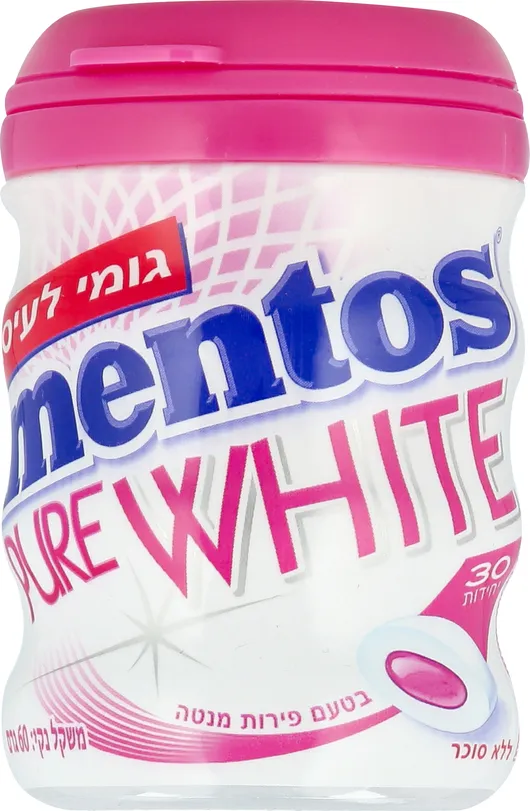 מסטיק מנטוס בטעם פירות מנטה בבקבוק 60 גרם