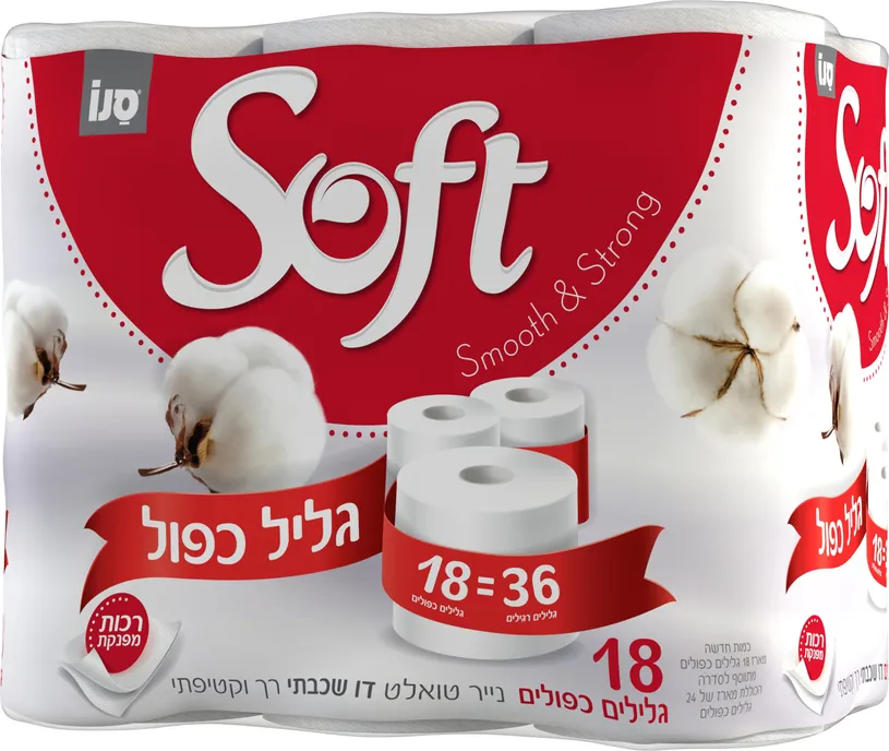 נייר טואלט סופט ג'מבו 18 כפול