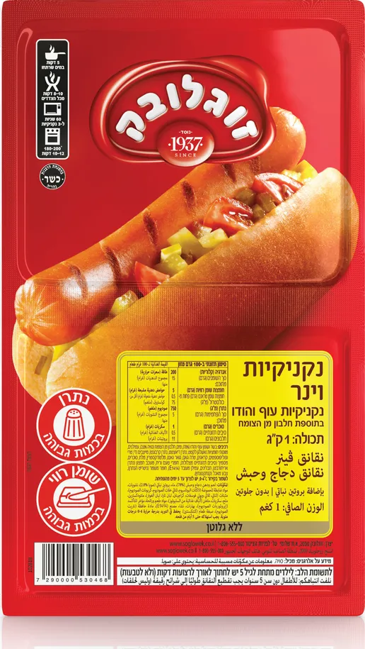 נקניקיות וינר 1 קג