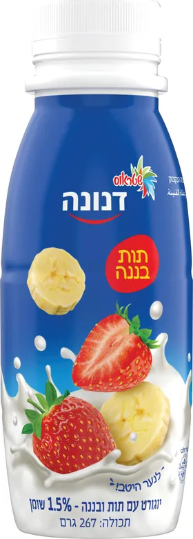 דנונה לשתיה בטעם תות בננה 267 גרם