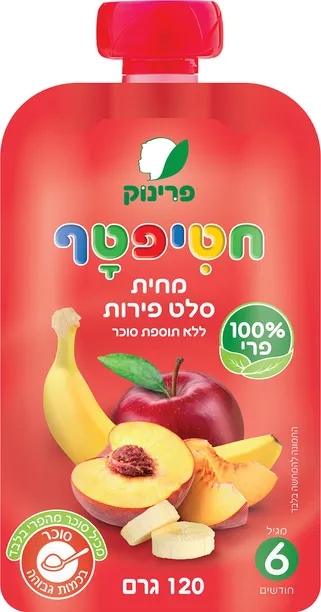 חטיפטף מחית פאוץ' פרינוק סלט פירות 120 גרם