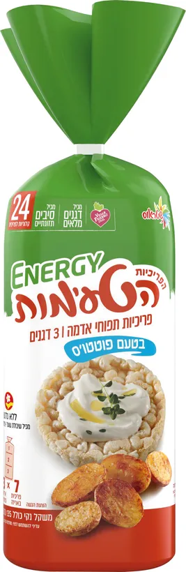 פריכיות תפו"א 3 דגנים בטעם פוטטו'ס