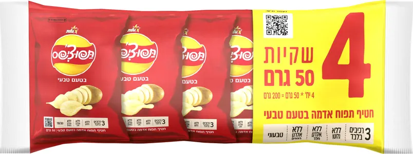 מארז תפוצ'יפס טבעי 4* 50