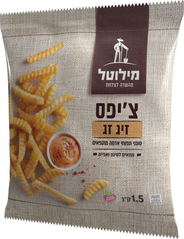 צ'יפס זיגזג 1.5 ק"ג מילוטל