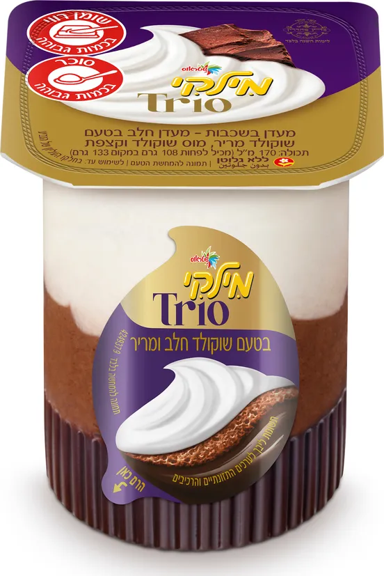 מילקי טריו שוקולד קצפת מוס