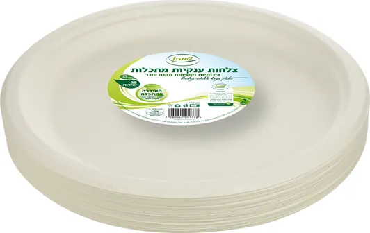 צלחות מתכלות ענקיות שווה 25 יח'