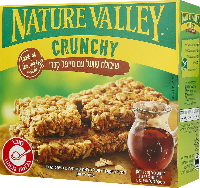 קראנצ'י חטיף שיבולת שועל עם מייפל קנדי חמישייה