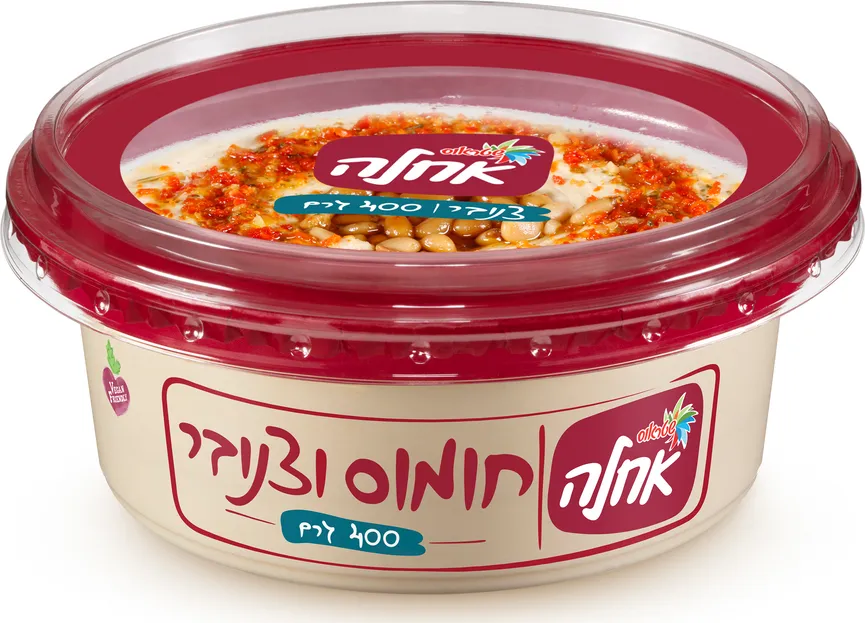 חומוס עם צנובר 400 גרם אחלה
