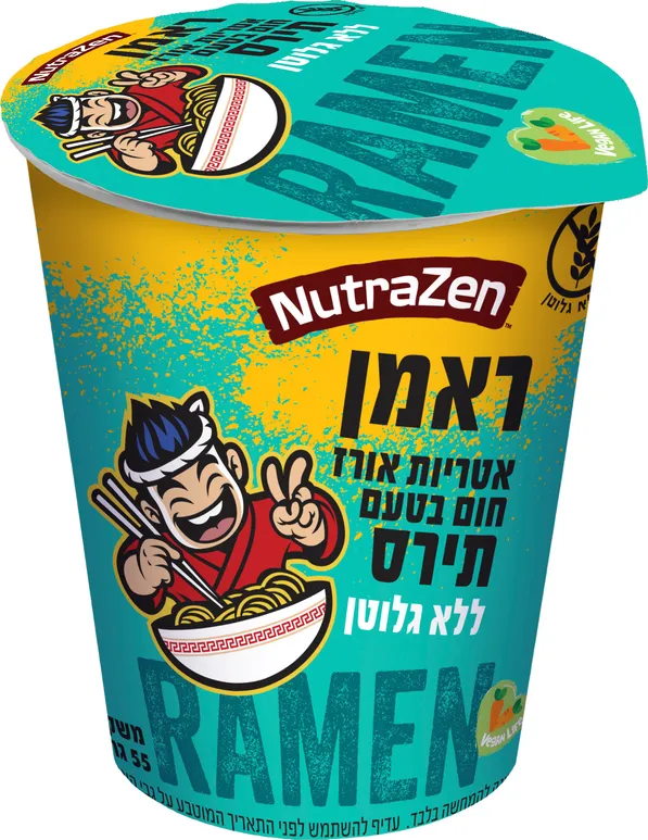 אטריות ראמן אורז מלא בטעם תירס להכנה מהירה לל"ג