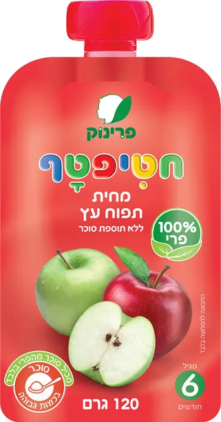 חטיפטף מחית פאוץ' פרינוק תפוח עץ 120 גרם