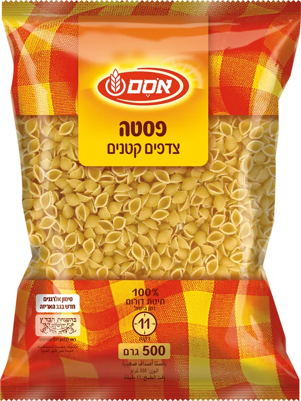 פסטה צדפים קטנים 500 גרם אסם