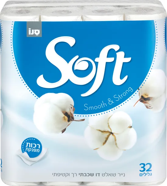 נייר טואלט סופט לבן 32 גלילים