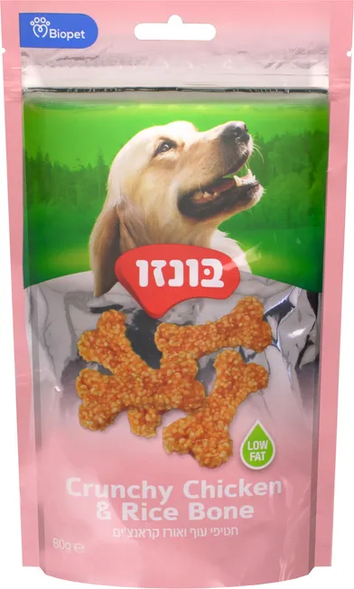 חטיפי בונזו עוף ואורז 80 גרם