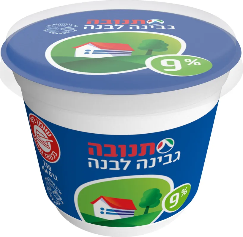 גבינה לבנה 9% מהדרין 250 גרם
