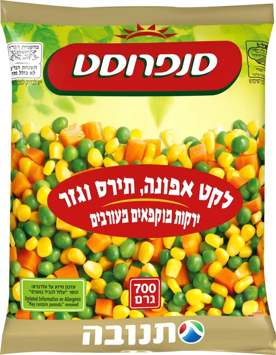 לקט אפונה תירס וגזר סנפרוסט 700 גרם