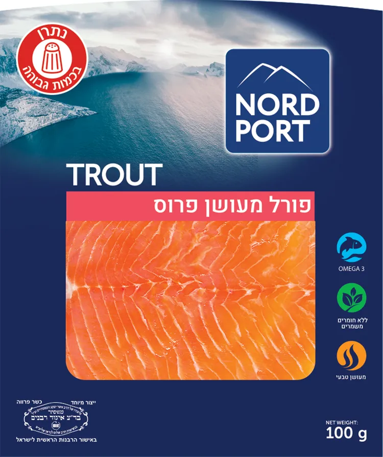 פילה פורל מעושן פרוס 100 גרם